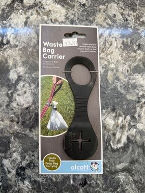 alcott Black Waste Bag Carrier for Hands-Free Leash Attachment